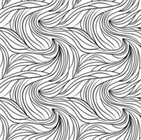 Abstract texture Background template of doodle Seamless wavy line curve linear wave free form repeat Pattern flat illustration design black on white vector