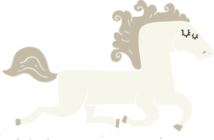 flat color illustration of running horse png