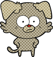 nervous dog cartoon png