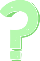 flat color illustration of question mark png