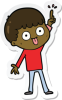 sticker of a cartoon man staring png