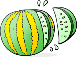 hand drawn cartoon watermelon png