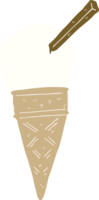 helado de dibujos animados de estilo de color plano png