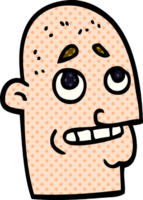 desenho animado doodle homem careca png