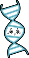 cute cartoon of a DNA strand png