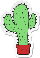 pegatina de un cactus de dibujos animados png