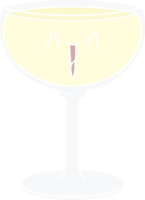 copa de vino de dibujos animados de estilo de color plano png