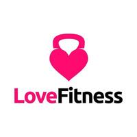 Fitness club logo with kettlebell on white, illustration template vector