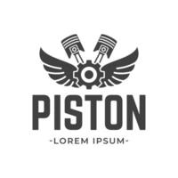 Automotive piston workshop logo design modern badge style custom car service engine tune up logo. vector