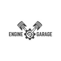 automotor pistón taller logo diseño moderno Insignia estilo personalizado coche Servicio motor melodía arriba logo. vector