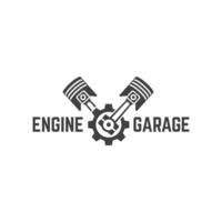 Automotive piston workshop logo design modern badge style custom car service engine tune up logo. vector