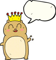 hand drawn comic book speech bubble cartoon waving hamster png