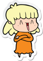 sticker of a cartoon woman png