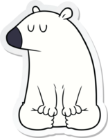 autocollant d'un dessin animé d'ours polaire png