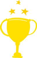 trophée de sport de dessin animé de style plat couleur png