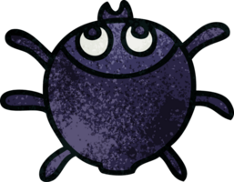 hand drawn quirky cartoon beetle png