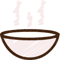 dibujo de tiza de sopa caliente png