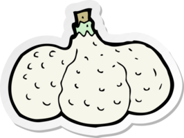 sticker of a cartoon garlic png