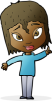 cartoon vrouw met idee png