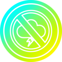 Nein Stürme kreisförmig Symbol mit cool Gradient Fertig png