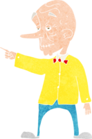 cartoon old man pointing png