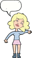 cartoon woman only joking with speech bubble png