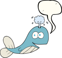 hand drawn speech bubble cartoon whale png