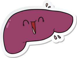 sticker of a cartoon liver png