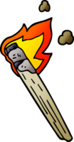 tecknad doodle brinnande ficklampa varumärke png