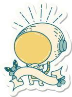 sticker of a tattoo style astronaut png