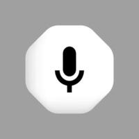 Record Microphone icon. The symbol microphone for web site. Illustration retro microphone for mobile apps. Pictogram Microphone. Minimalist icon. Sound concept icon vector