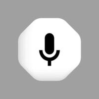 Record Microphone icon. The symbol microphone for web site. Illustration retro microphone for mobile apps. Pictogram Microphone. Minimalist icon. Sound concept icon vector