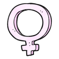 hand textured cartoon female symbol png