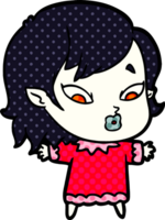 linda garota vampira de desenho animado png