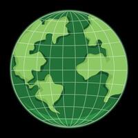 Classic planet earth with gradient style. Globe in flat style Globe in round style. vector