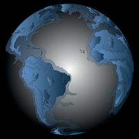 Classic planet earth with gradient style. Globe in flat style Globe in round style. vector