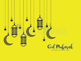 Eid Al Adha mubarak Islamic festival celebration background vector