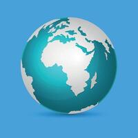 Classic planet earth with gradient style. Globe in flat style Globe in round style. vector