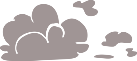 dessin animé doodle nuage d'orage png