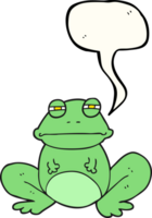 hand drawn speech bubble cartoon frog png