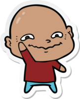 sticker of a cartoon creepy guy png