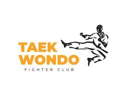 Taekwondo logo design vector