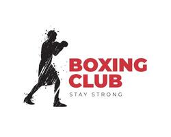 Boxing club logo design vector