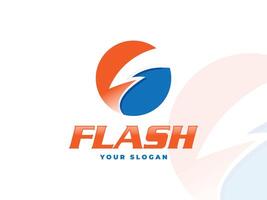 Flash logo design vector