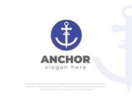 Modern anchor logo vector