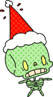 hand- getrokken Kerstmis tekenfilm van kawaii skelet png