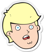 sticker of a cartoon man with big chin png