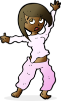 cartoon frightened woman png