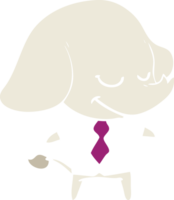 flat color style cartoon smiling elephant manager png