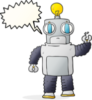 hand drawn speech bubble cartoon robot png